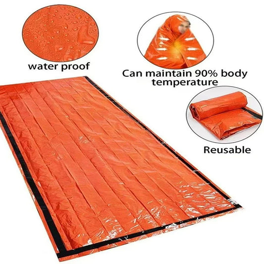 Outdoor Emergency Survival Sleeping Bag Portable First Aid Blanket Hiking and Camping Multi-functional Insulated Bag