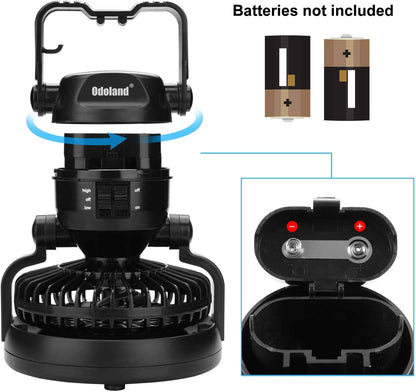 Portable LED Camping Lantern with Ceiling Fan - Hurricane Emergency