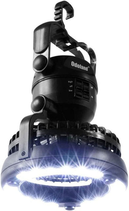 Portable LED Camping Lantern with Ceiling Fan - Hurricane Emergency