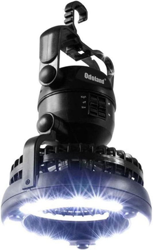 Portable LED Camping Lantern with Ceiling Fan - Hurricane Emergency