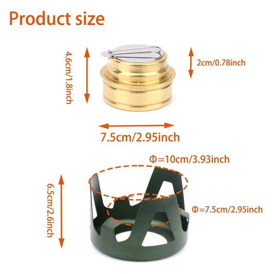 Portable Mini Alcohol Stove Burner Adjustable Firepower Gasoline Stove Aluminum Alloy Bracket Ultralight Brass Camping Stoves