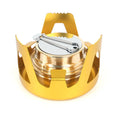 Camping Portable Mini Alcohol Stove Burner Adjustable Firepower Gasoline Stove Aluminum Alloy Bracket Ultralight Brass Stoves