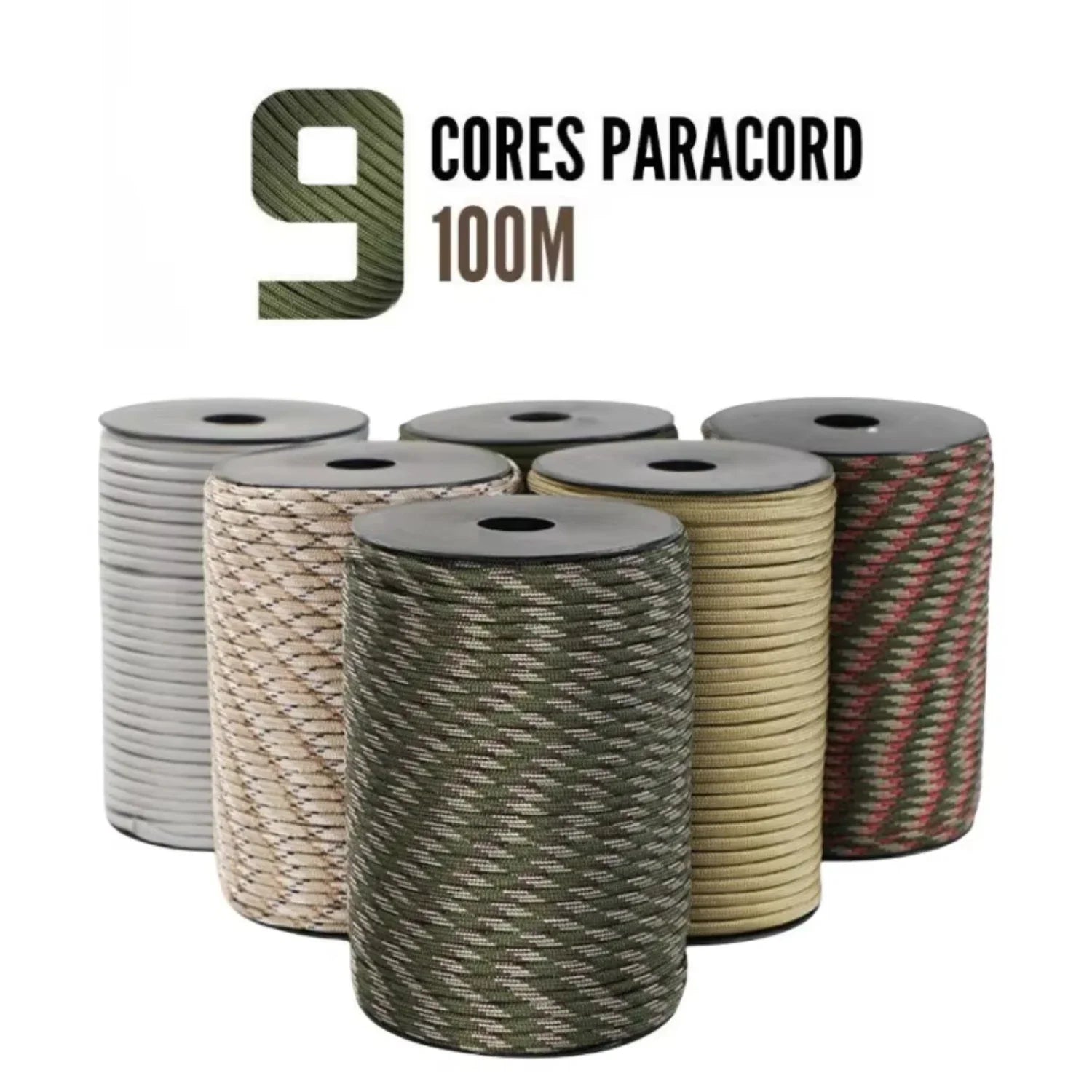 100M 550 Military  9-Core Paracord Rope