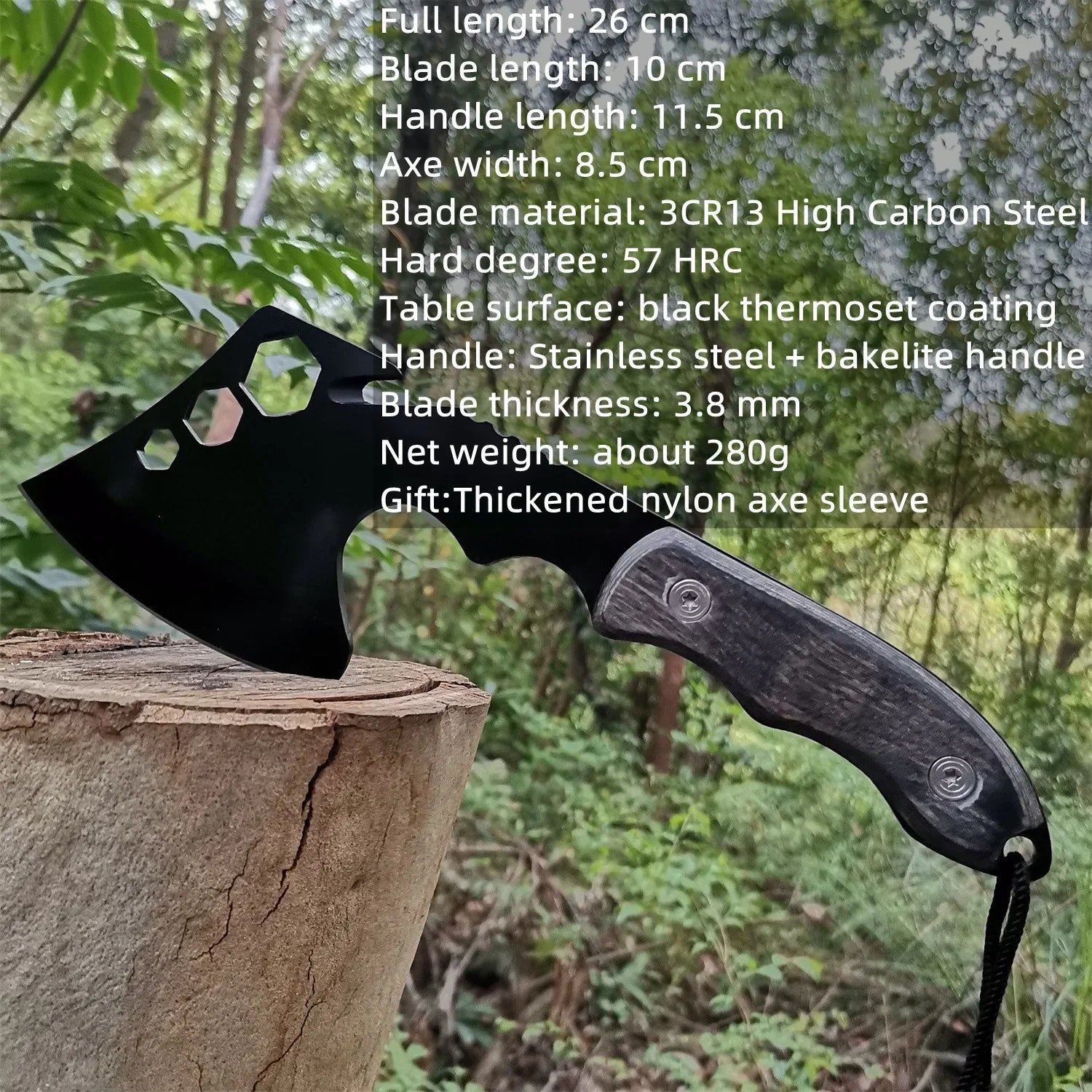 Garden Tactical Tomahawk Axe Outdoor Hunting Camping Survival Axes Hand Tools Fire Axe Hatchet Axe Knife