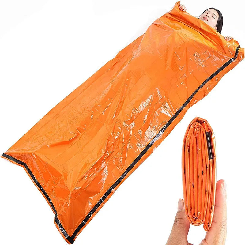 Outdoor Emergency Survival Sleeping Bag Portable First Aid Blanket Hiking and Camping Multi-functional Insulated Bag