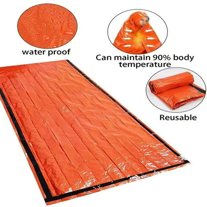 Outdoor Emergency Survival Sleeping Bag Portable First Aid Blanket Hiking and Camping Multi-functional Insulated Bag