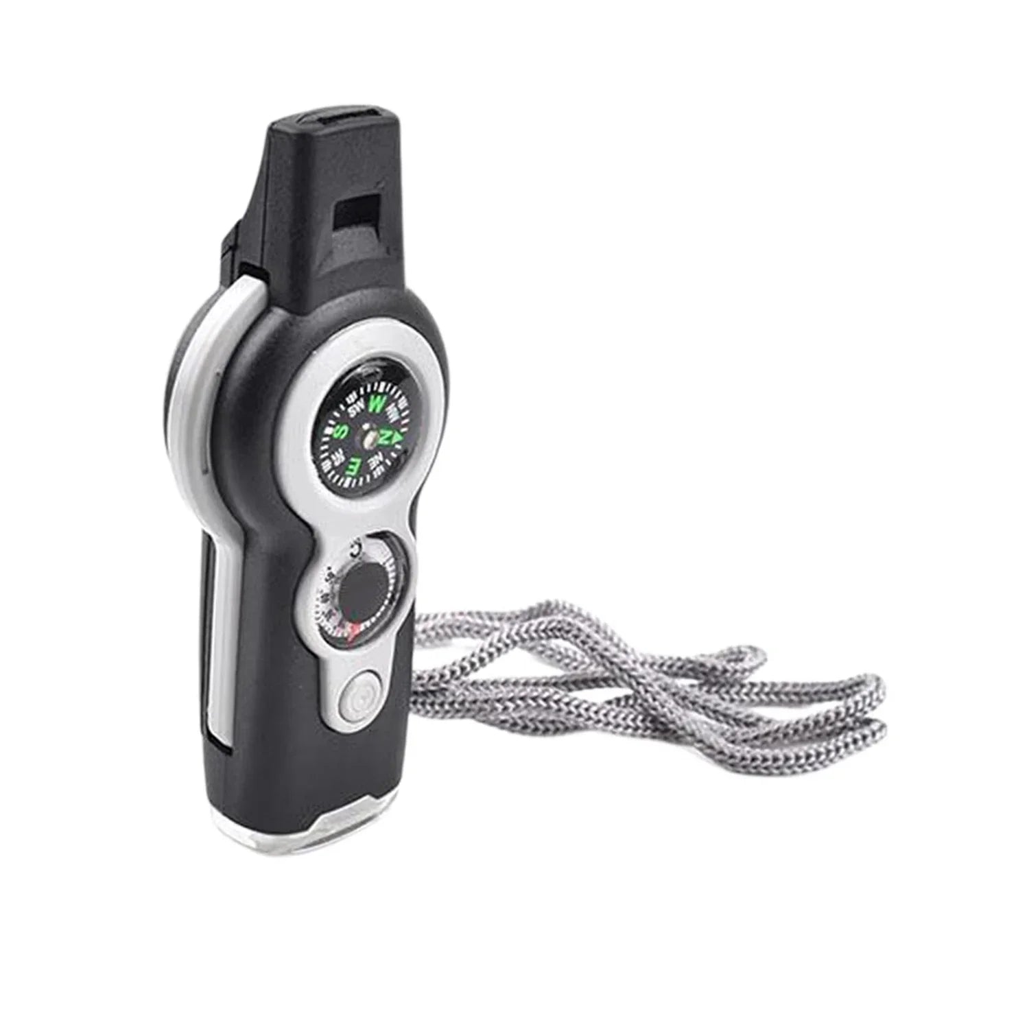 7in1 Emergency Survival Hiking Safety Whistle & Magnifier Flashlight Compass Outdoor Tools