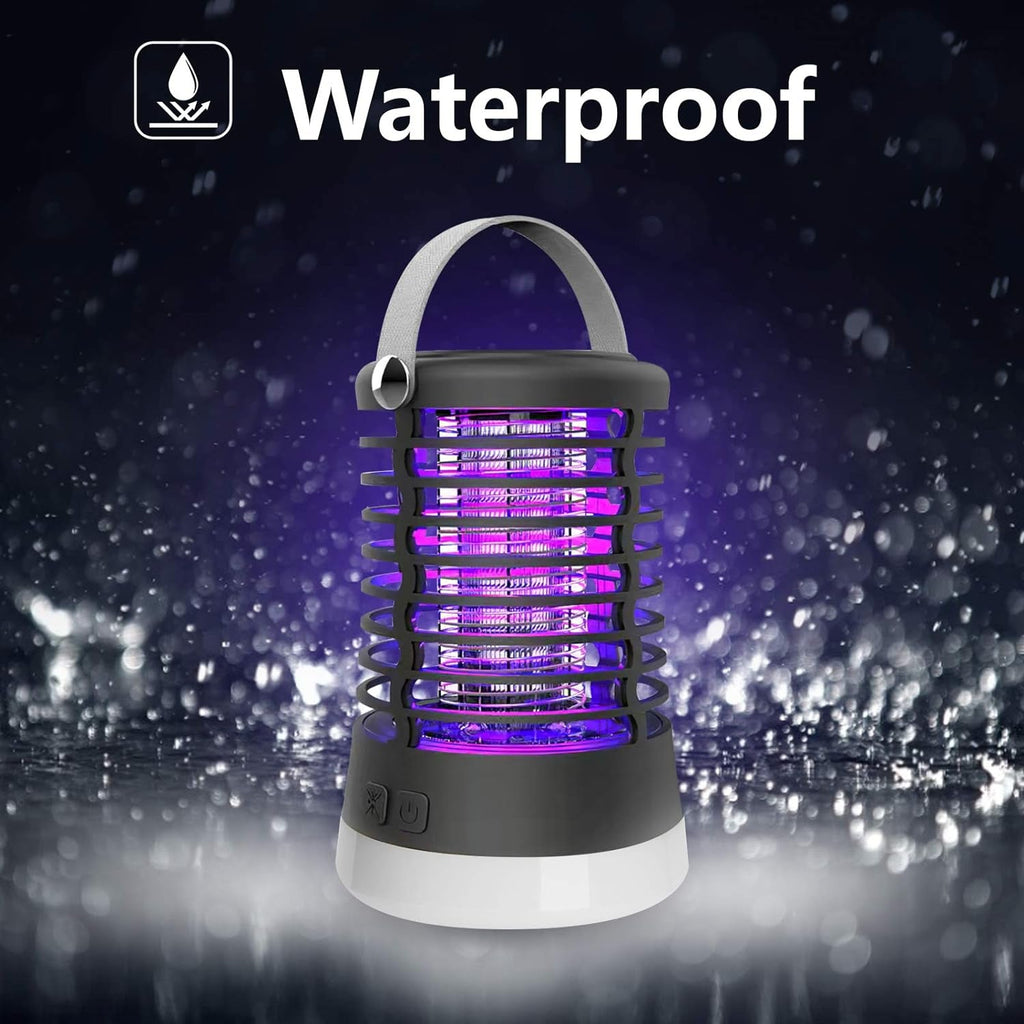 Bug Zapper Outdoor Bug Repellent Rechargeable Camping Lamp Waterproof Mosquito Killer Fly Trap Mosquito Repellent Portable Bug Zapper for Outdoor, Patio, Camping Accessories, Camping Gear Must Haves