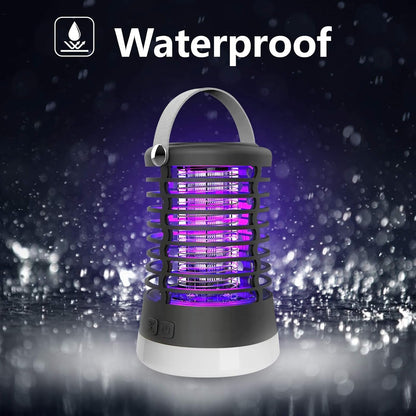 Bug Zapper Outdoor Bug Repellent Rechargeable Camping Lamp Waterproof Mosquito Killer Fly Trap Mosquito Repellent Portable Bug Zapper for Outdoor, Patio, Camping Accessories, Camping Gear Must Haves