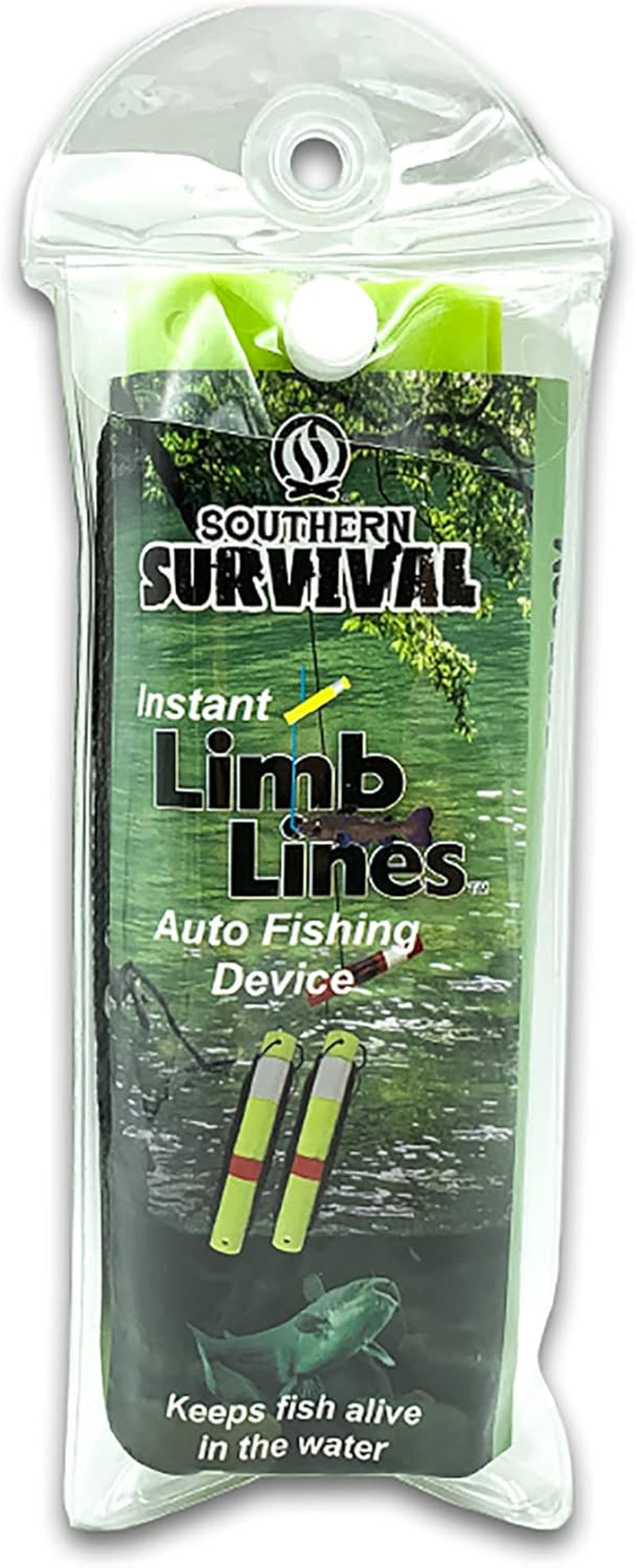 Survival Fishing Kit Limb Lines Auto Fishing Device 2-Pack - Outdoor Survival Camping Bushcraft Fishing - Lightweight, Compact, Easy to Use